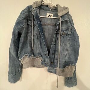 Black Label Blue Jean Jacket with Gray Accents